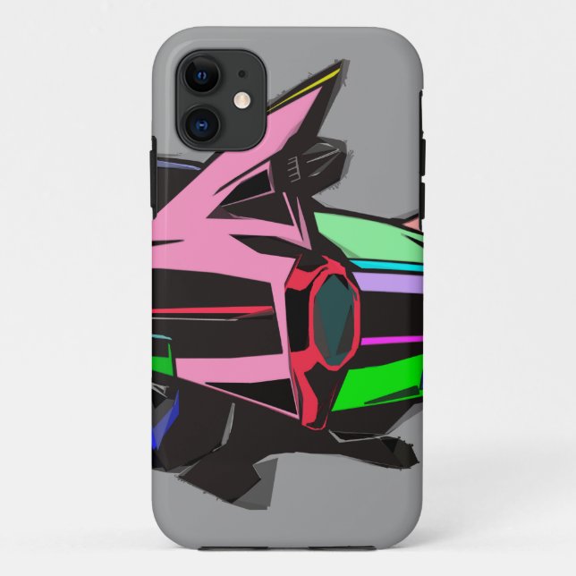 Capa Para iPhone 11 Cadillac colorido (Verso)
