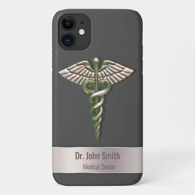 Capa Para iPhone 11 Caduco Médico 3D Holográfico (Verso)