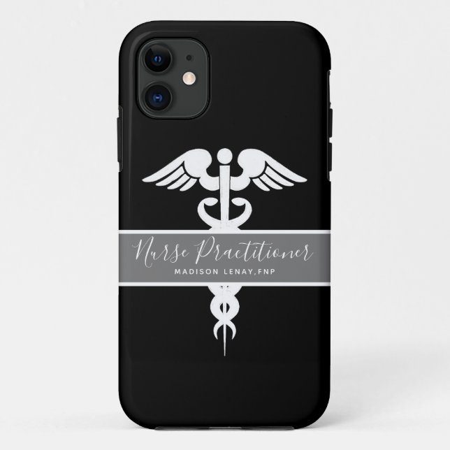 Capa Para iPhone 11 Caduco Médico de Enfermeiro Personalizado (Verso)