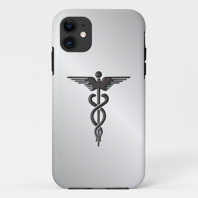 Capa Para iPhone 11 Caduco Médico Silver (Verso)