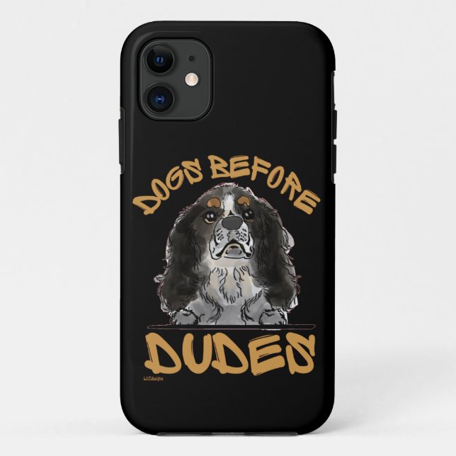 Capa Para iPhone 11 CÃES ANTES DE DUDES Cavalier King Charles Spaniel (Verso)