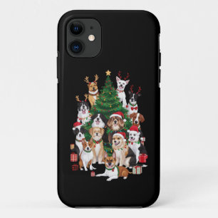 Capa Para iPhone 11 Cães de Natal Cachorro Feriado de Passado Mãe