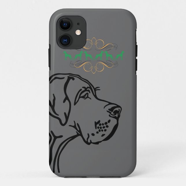 Capa Para iPhone 11 Cães Dogue Alemão  (Verso)