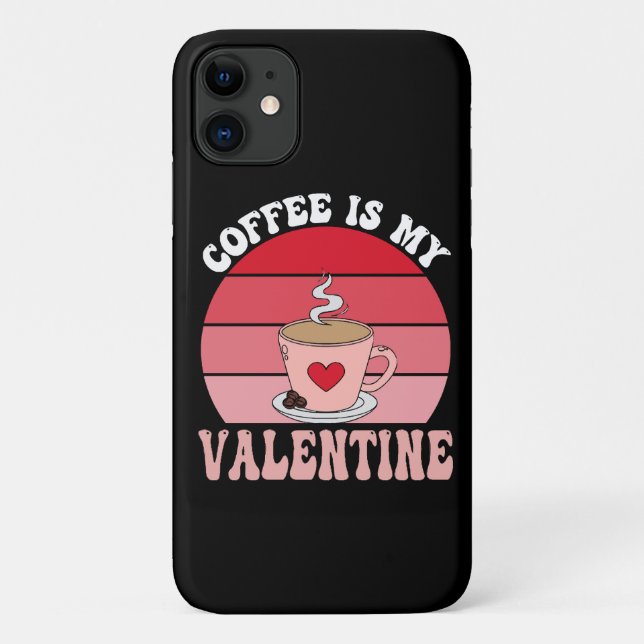 Capa Para iPhone 11 Café É Meu Valentim (Verso)