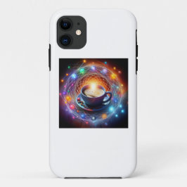 Capa Para iPhone 11 Café e o Cosmos: Uma Sinza de Energia