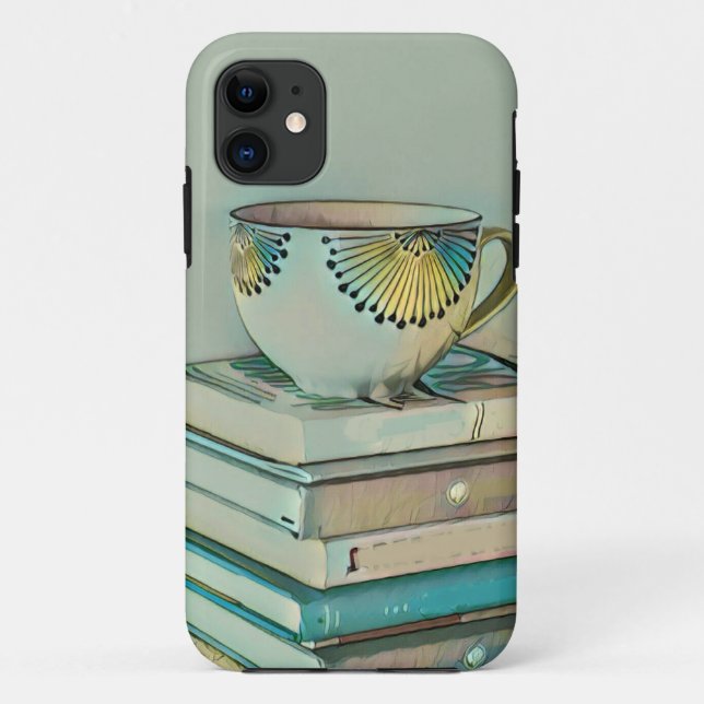 Capa Para iPhone 11 Café e presente para amantes de livros (Verso)