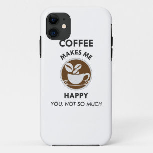 Capa Para iPhone 11 Café Me Faz Feliz Não Tanto Cafeína