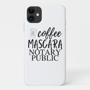 Capa Para iPhone 11 Café Mímcara Telefone Público Notário do iPhone