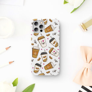 Capa Para iPhone 11 Cafés, Feijões, Fachos De Café, Lover De Café, Cor