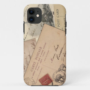 Capa Para iPhone 11 Caixa antiga do cartão de France