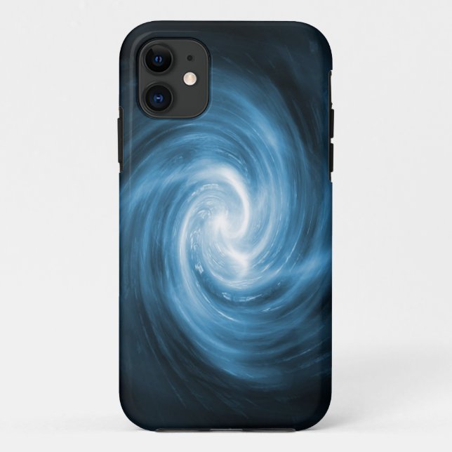 Capa Para iPhone 11 Caixa azul abstrata do iPhone 5 do redemoinho (Verso)
