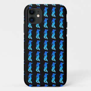 Capa Para iPhone 11 caixa azul do teste padrão da sereia
