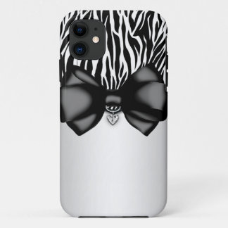 Capa Para iPhone 11 Caixa curvada doce e Sassy do impressão da zebra