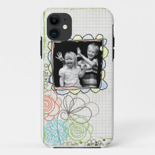 Capa Para iPhone 11 caixa da foto do doodle iphone5