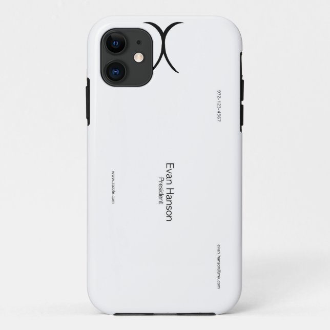 Capa Para iPhone 11 Caixa de cartão de visita (Verso)