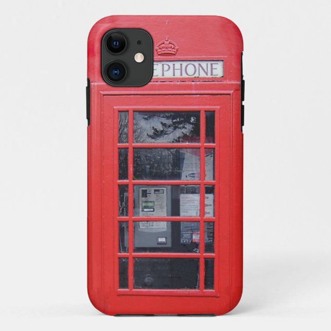 Capa Para iPhone 11 Caixa de telefone vermelha de Londres (Verso)