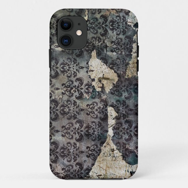 Capa Para iPhone 11 Caixa de wallpaper com suporte para iPhone C, rasg (Verso)