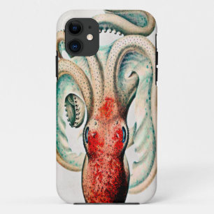 Capa Para iPhone 11 Caixa do polvo do vintage