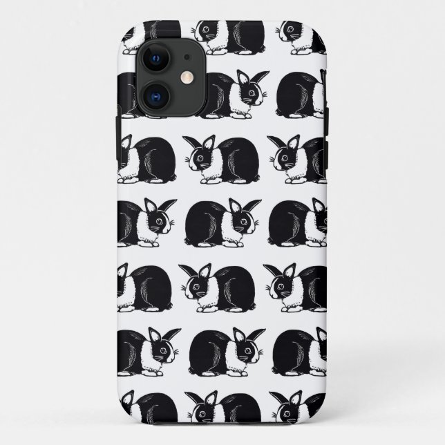 Capa Para iPhone 11 Caixa holandesa preto e branco do iPhone 5/5s dos (Verso)