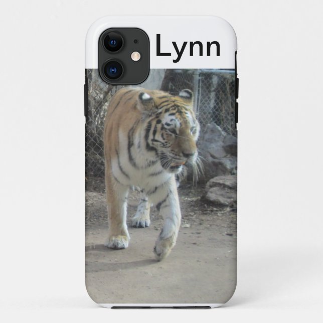 Capa Para iPhone 11 Caixa iPhone5 personalizada tigre (Verso)