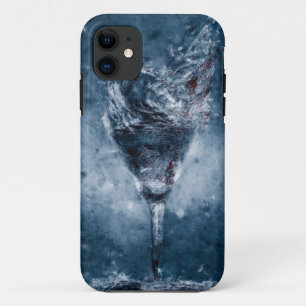 Capa Para iPhone 11 Caixa Móvel abstrato Blue Glass