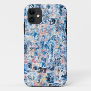 Capa Para iPhone 11 Caixa Móvel de Colagem de Abstrato Azul