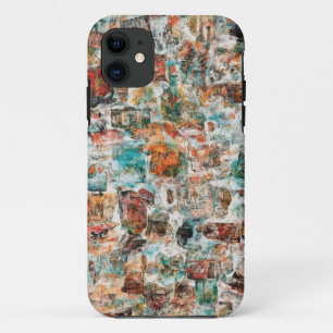 Capa Para iPhone 11 Caixa Móvel de Colagem de Abstrato Urbana