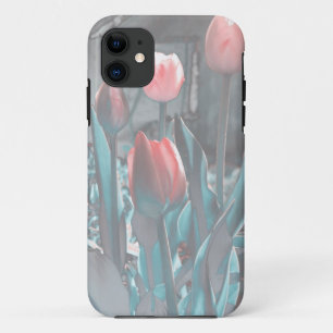 Capa Para iPhone 11 Caixa Pastel do iPhone 5 das tulipas