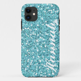 Capa Para iPhone 11 Caixa personalizada do brilho IPhone5 do Aqua