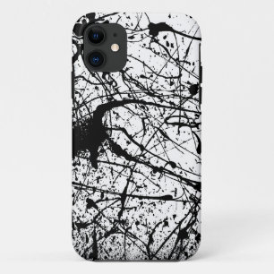 Capa Para iPhone 11 Caixa preta do iPhone 5 do Splatter mal lá