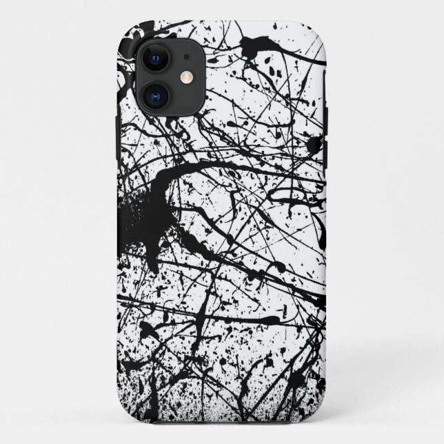 Capa Para iPhone 11 Caixa preta do iPhone 5 do Splatter mal lá (Verso)