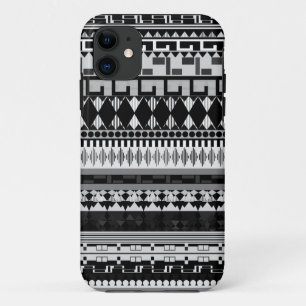 Capa Para iPhone 11 Caixa tribal preta & branca do iPhone 5