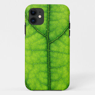 Capa Para iPhone 11 caixa verde da textura da folha da árvore da