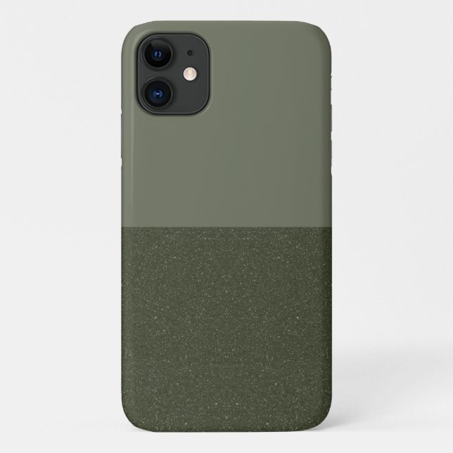 Capa Para iPhone 11 Caixa Verde do iPhone 11 na Parte Inferior Texturi (Verso)