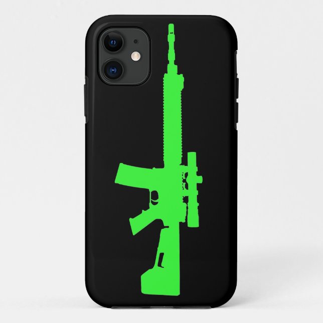 Capa Para iPhone 11 Caixa verde do universal do iPhone AR-15 5 do (Verso)