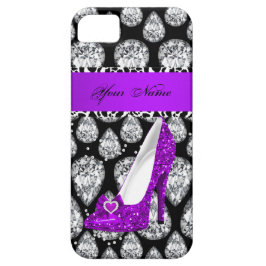 Capa Para iPhone 11 calçado iPhone 5 roxo de alto salto