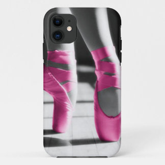Capa Para iPhone 11 Calçados de balé cor-de-rosa brilhantes
