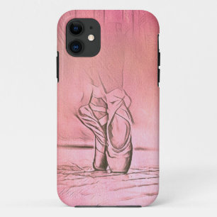 Capa Para iPhone 11 Calçados de Balé rosa no ponteiro