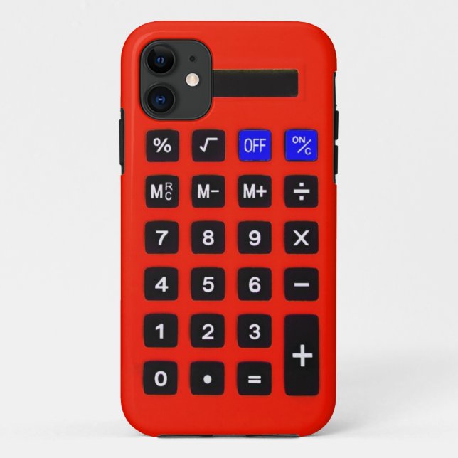Capa Para iPhone 11 Calculadora Laranja (Verso)