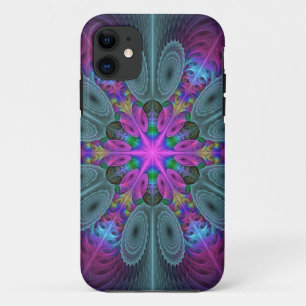 Capa Para iPhone 11 Caleidoscópio de Arte Fractal de Greve Colorida Ma
