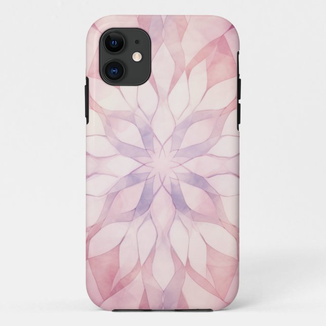 Capa Para iPhone 11 Caleidoscópio Rosa (Verso)