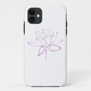 Capa Para iPhone 11 Caligrafia de Lótus (Lavanda)