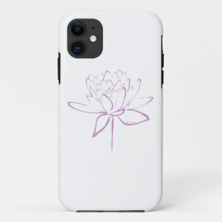 Capa Para iPhone 11 Caligrafia de Lotus (lavanda)
