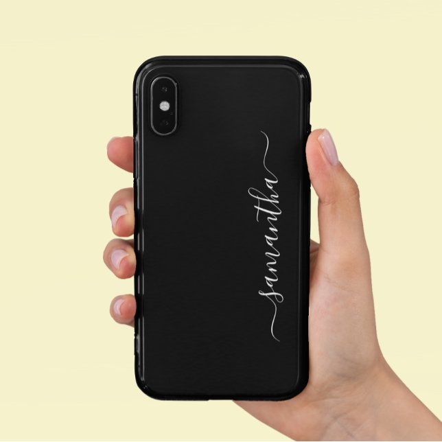 Capa Para iPhone 11 Caligrafia personalizada minimalista escrita à mão (Criador carregado)