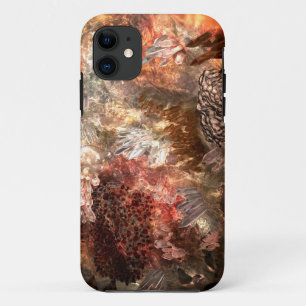Capa Para iPhone 11 Camadas de Cristais com Tinta Rústica