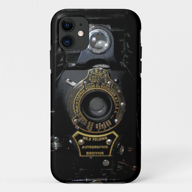 CAPA PARA iPhone 11 CÂMERA DE DOBRAGEM DE BROWNIE AUTOGRÁFICA VINTAGE (Verso)