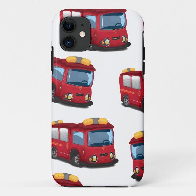 Capa Para iPhone 11 Caminhão de Bombeiros (Verso)