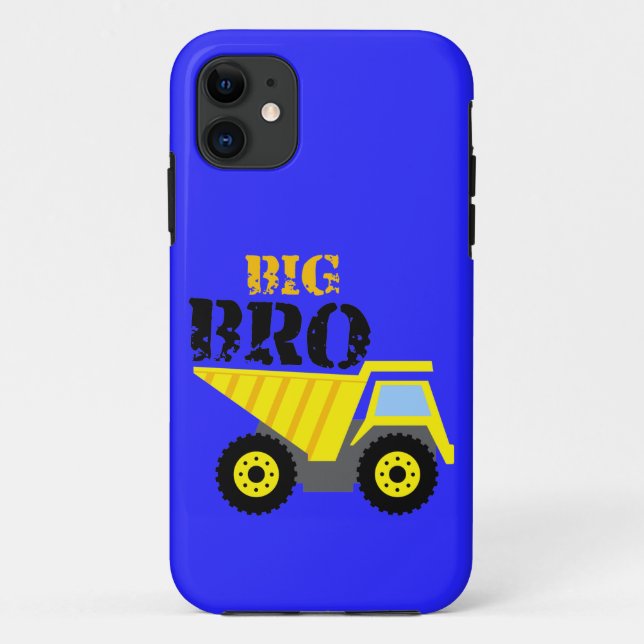 Capa Para iPhone 11 Caminhão de Bombeiros Amarelo de Construção Big Br (Verso)