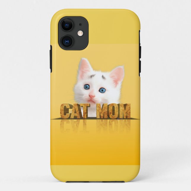 Capa Para iPhone 11 Camisa da mãe de gato | presente para gatos-mãe |  (Verso)