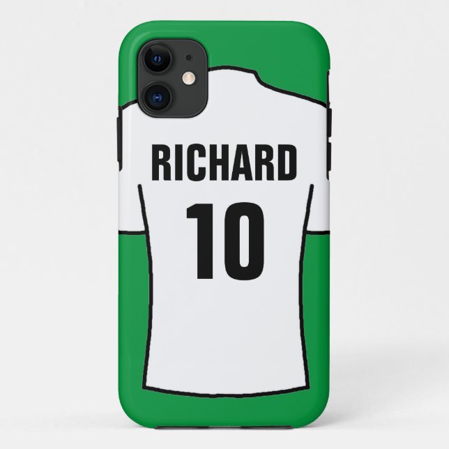 Capa Para iPhone 11 Camisa de futebol em branco (Verso)